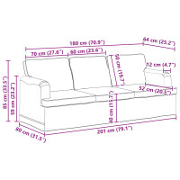 Produktbild för Soffset 2 pcs Mörkgrön 201 x 80 x 85 cm tyg