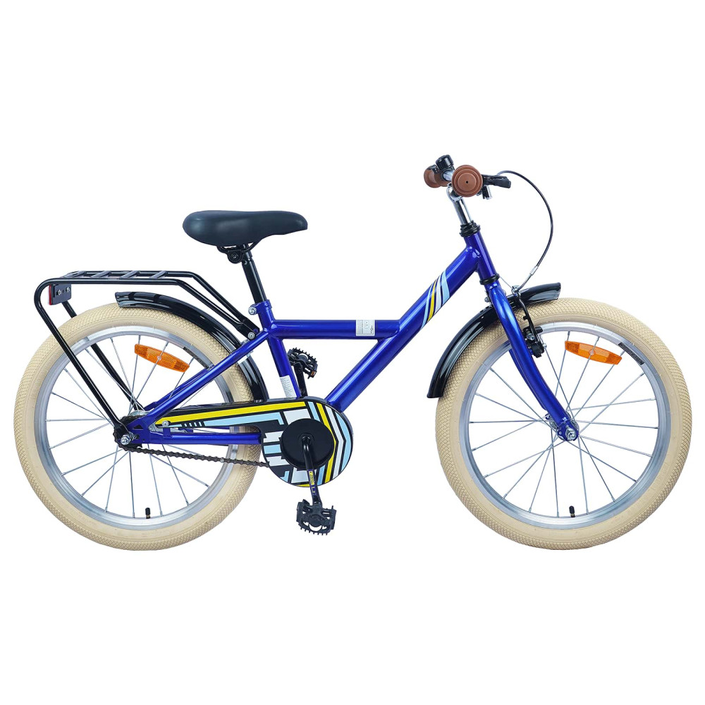 Produktbild för Barncykel 24 Tum för 8-12 år gamla Mörkblå