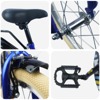 Produktbild för Barncykel 24 Tum för 8-12 år gamla Mörkblå