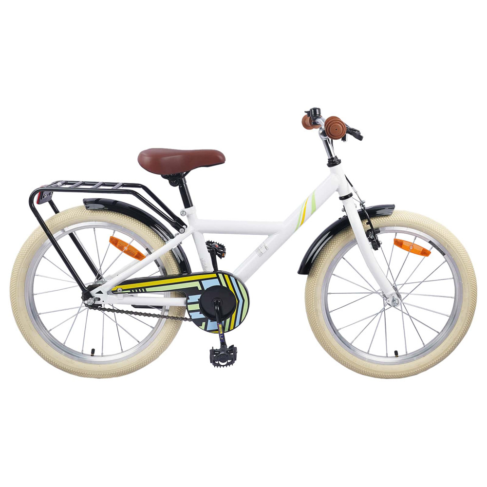 Produktbild för Barncykel 24 Tum för 8-12 år gamla Vit