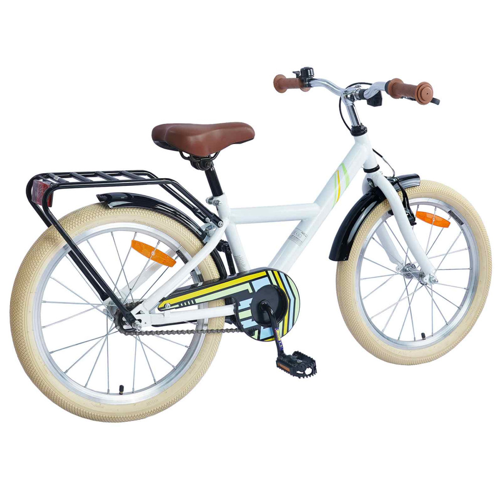 Produktbild för Barncykel 24 Tum för 8-12 år gamla Vit