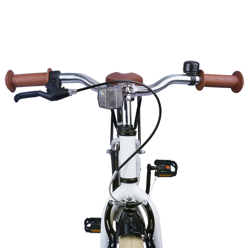 Produktbild för Barncykel 24 Tum för 8-12 år gamla Vit