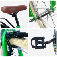 Produktbild för Barncykel 24 Tum för 8-12 år gamla Grön