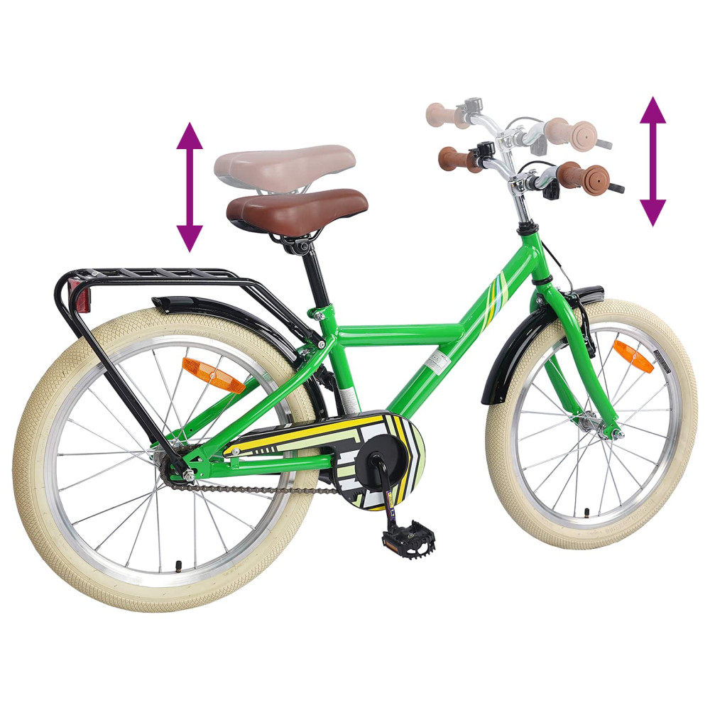 Produktbild för Barncykel 24 Tum för 8-12 år gamla Grön