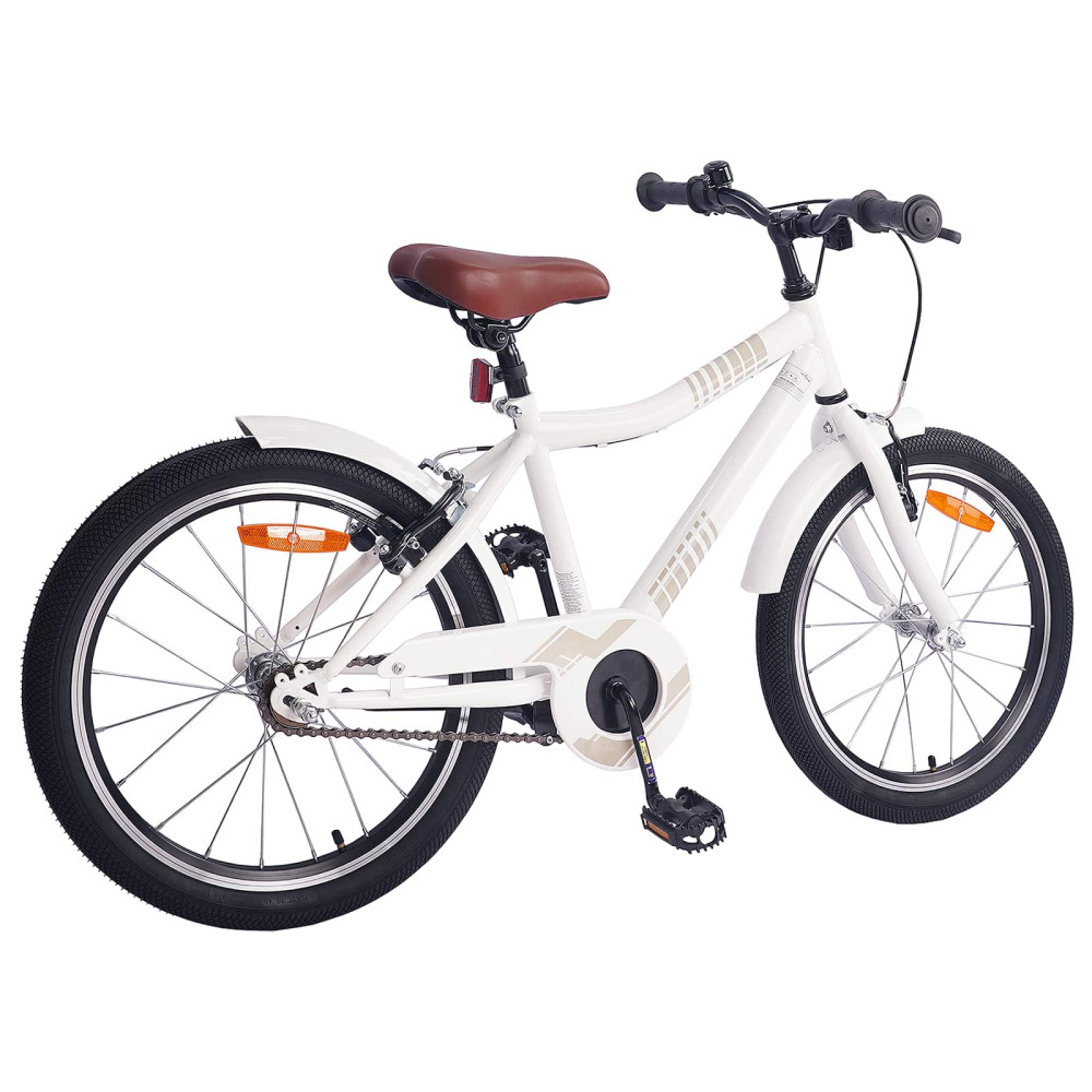 Produktbild för Barncykel 24 Tum för 8-12 år gamla vit