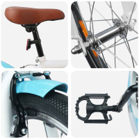 Produktbild för Barncykel 24 Tum för 8-12 år gamla Ljusblå