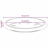 Produktbild för Rund Blomkruka 6 pcs Svart Ø 19 x 2 cm Plast