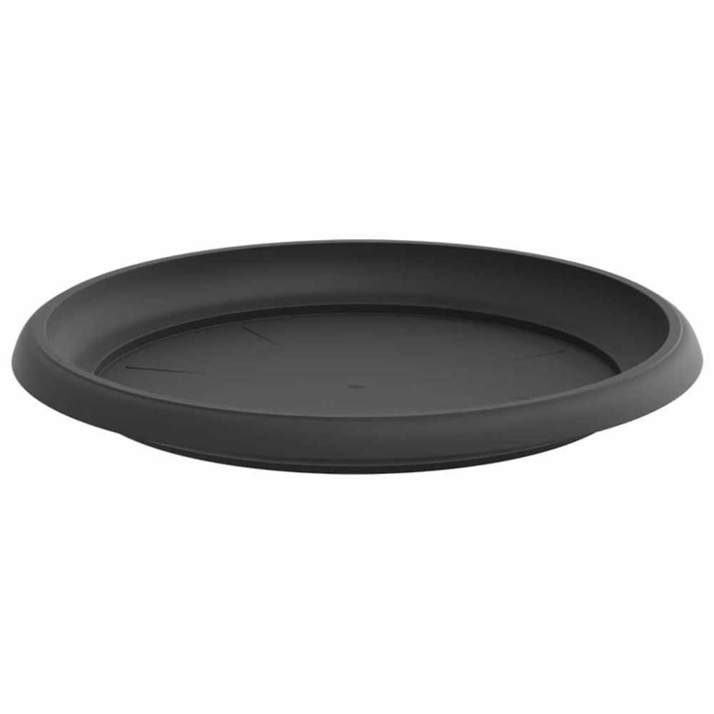 Produktbild för Rund Blomkruka 24 pcs Svart Ø 23,5 x 2,5 cm Plast