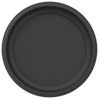 Produktbild för Rund Blomkruka 24 pcs Svart Ø 23,5 x 2,5 cm Plast