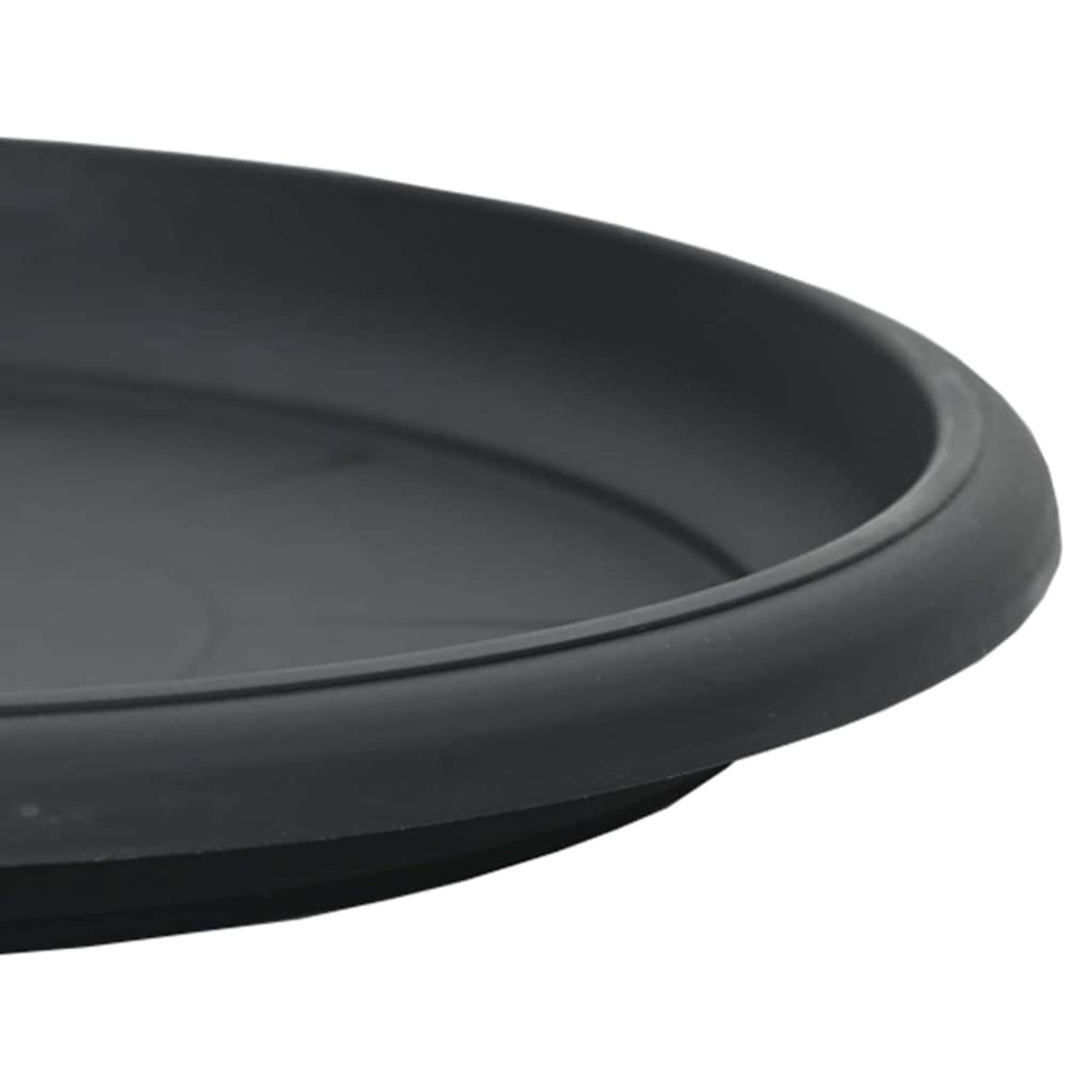 Produktbild för Rund Blomkruka 24 pcs Svart Ø 23,5 x 2,5 cm Plast