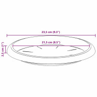 Produktbild för Rund Blomkruka 24 pcs Svart Ø 23,5 x 2,5 cm Plast
