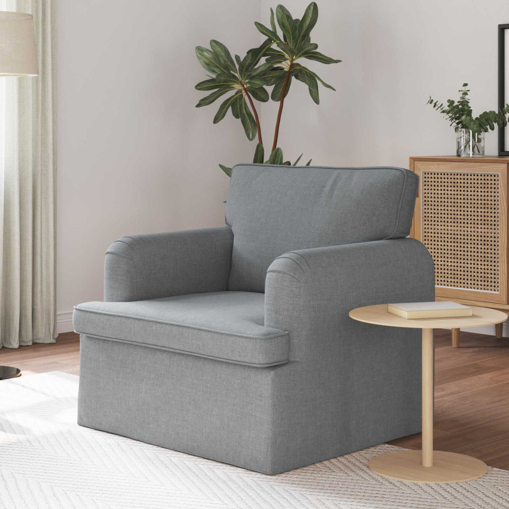 Produktbild för Soffa Ljusgrå 84 x 80 x 85 cm tyg