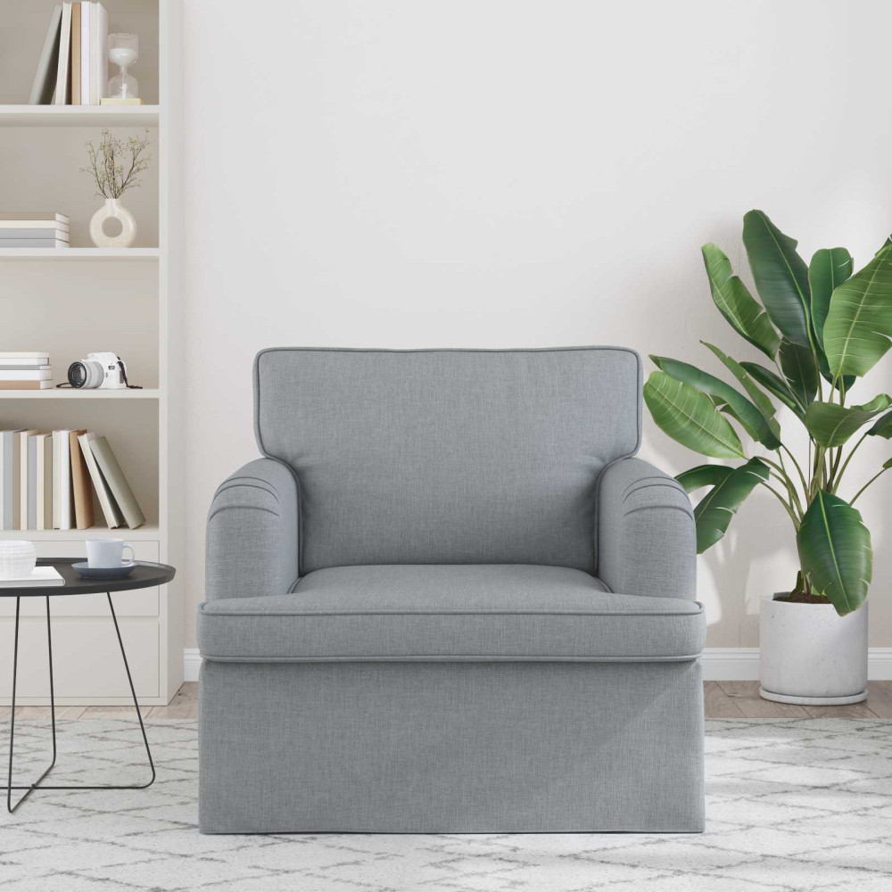 Produktbild för Soffa Ljusgrå 84 x 80 x 85 cm tyg