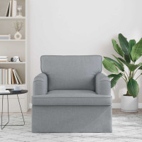 Produktbild för Soffa Ljusgrå 84 x 80 x 85 cm tyg