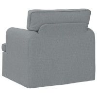 Produktbild för Soffa Ljusgrå 84 x 80 x 85 cm tyg