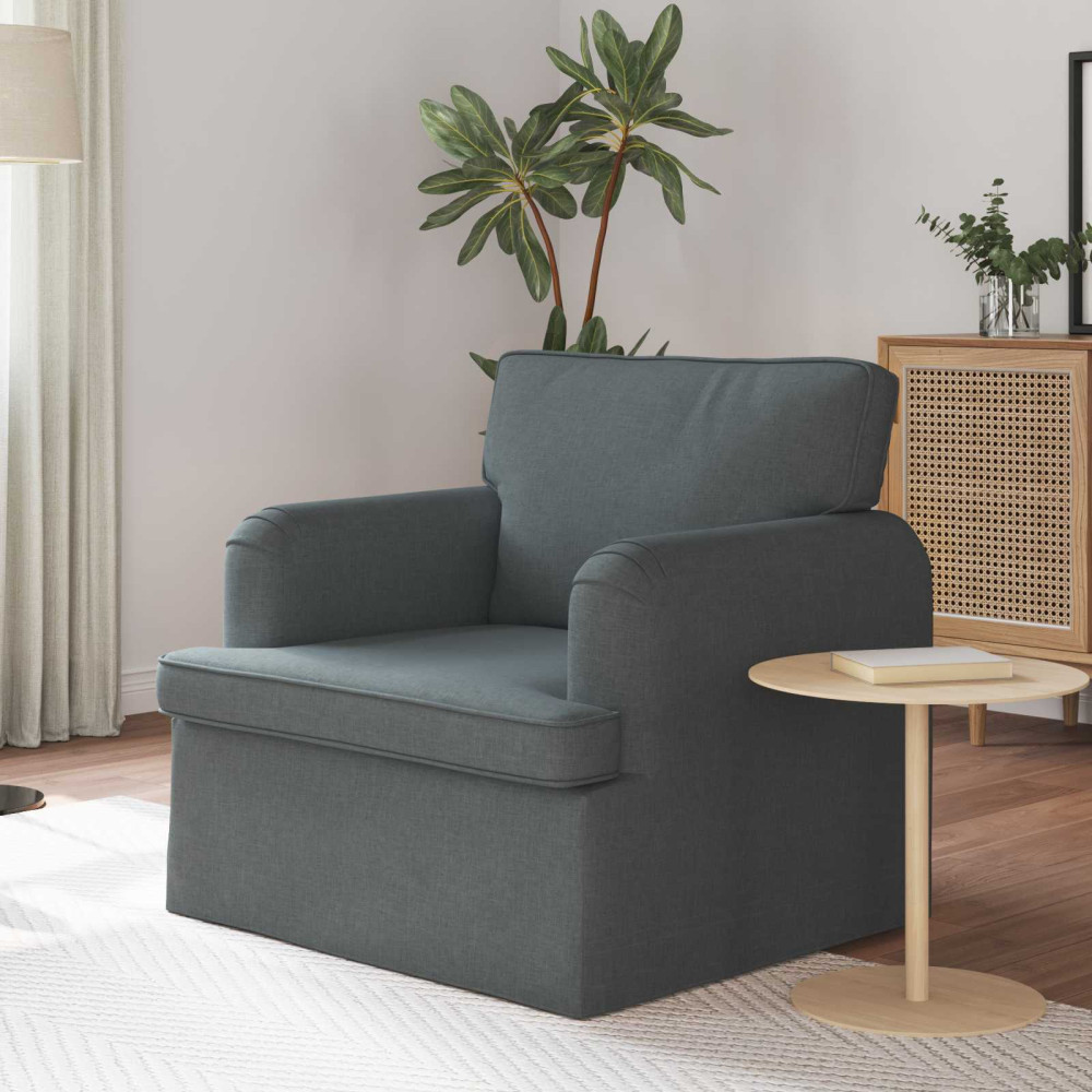 Produktbild för Soffa Mörkgrå 84 x 80 x 85 cm tyg