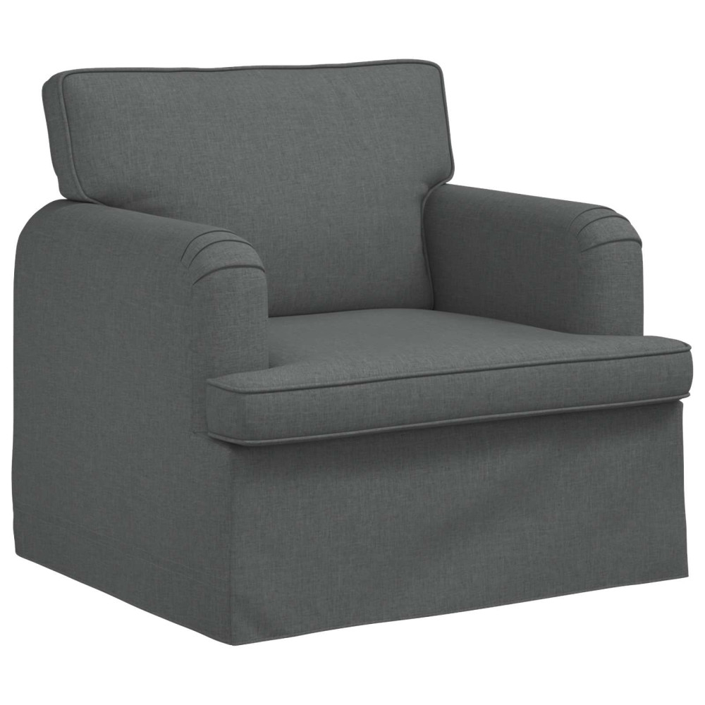 Produktbild för Soffa Mörkgrå 84 x 80 x 85 cm tyg