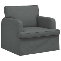 Produktbild för Soffa Mörkgrå 84 x 80 x 85 cm tyg