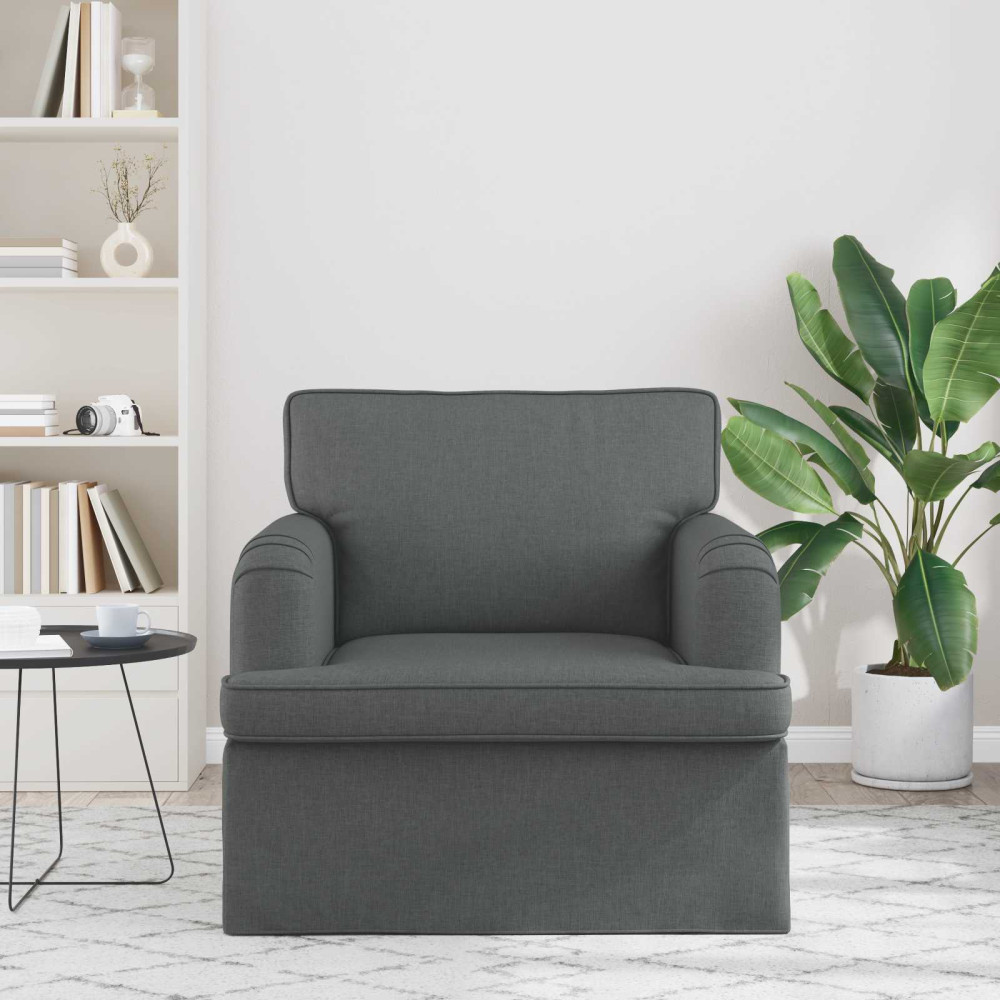 Produktbild för Soffa Mörkgrå 84 x 80 x 85 cm tyg