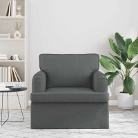 Produktbild för Soffa Mörkgrå 84 x 80 x 85 cm tyg