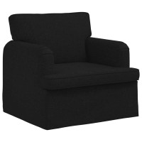 Produktbild för Soffa Svart 84 x 80 x 85 cm tyg