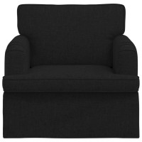 Produktbild för Soffa Svart 84 x 80 x 85 cm tyg