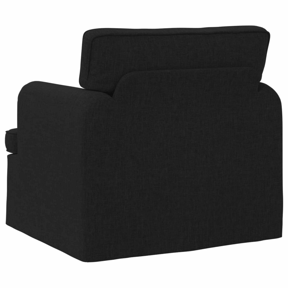 Produktbild för Soffa Svart 84 x 80 x 85 cm tyg