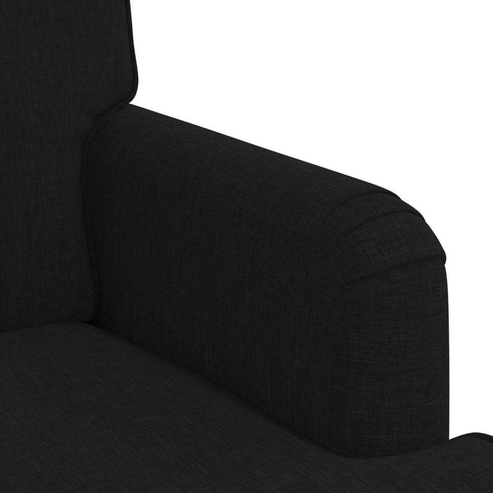 Produktbild för Soffa Svart 84 x 80 x 85 cm tyg