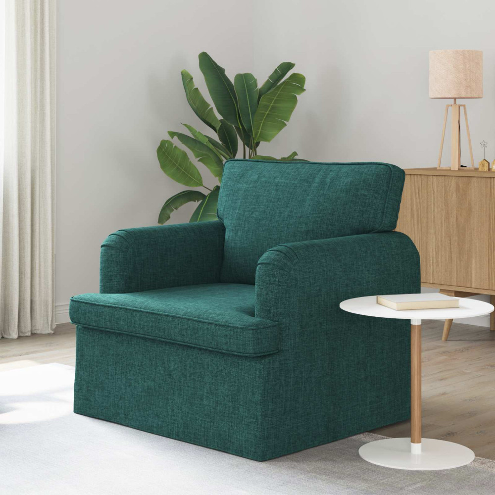 Produktbild för Soffa Mörkgrön 84 x 80 x 85 cm tyg