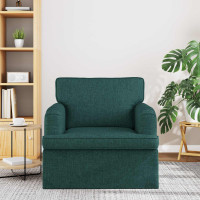 Produktbild för Soffa Mörkgrön 84 x 80 x 85 cm tyg