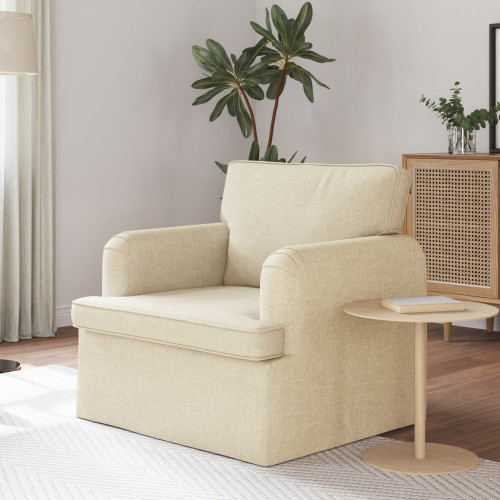 vidaXL Soffa Kräm 84 x 80 x 85 cm tyg