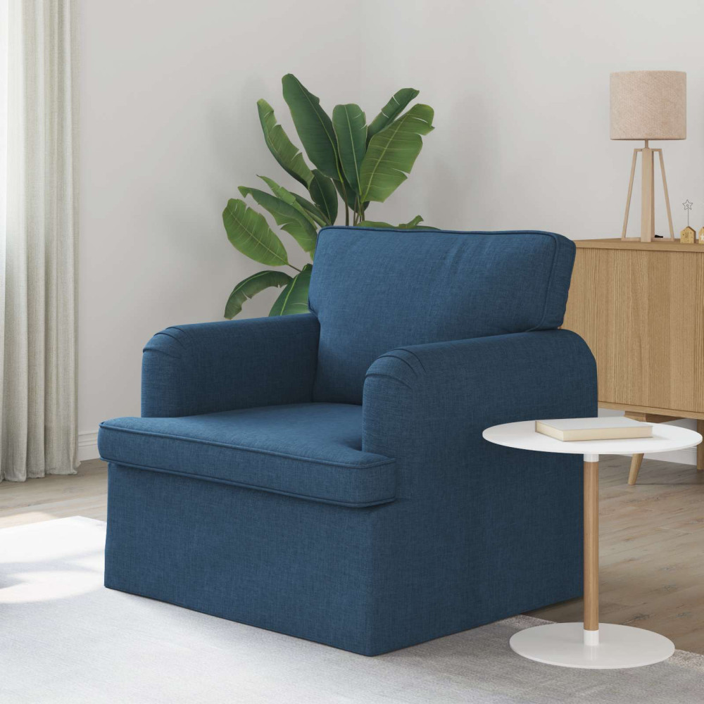Produktbild för Soffa Blå 84 x 80 x 85 cm tyg