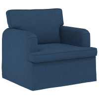 Produktbild för Soffa Blå 84 x 80 x 85 cm tyg
