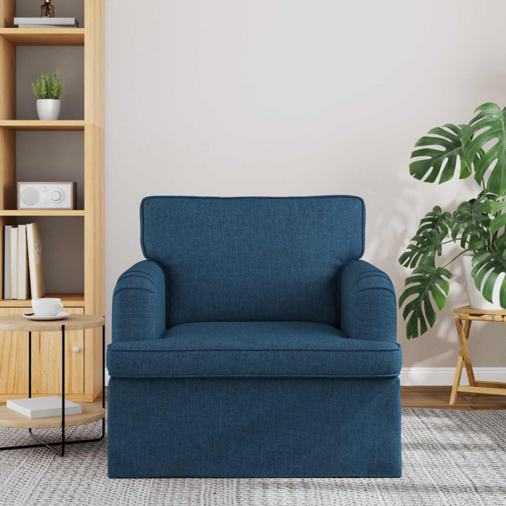 Produktbild för Soffa Blå 84 x 80 x 85 cm tyg