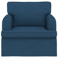 Produktbild för Soffa Blå 84 x 80 x 85 cm tyg