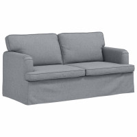 Produktbild för Soffa Ljusgrå 162 x 80 x 85 cm tyg