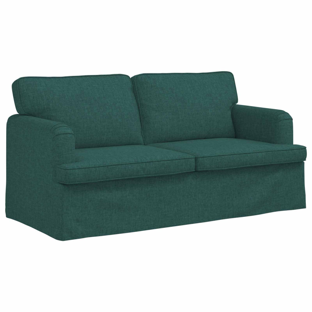 Produktbild för Soffa Mörkgrön 162 x 80 x 85 cm tyg
