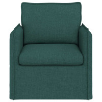 Produktbild för Soffa Mörkgrön 75 x 82 x 85 cm tyg
