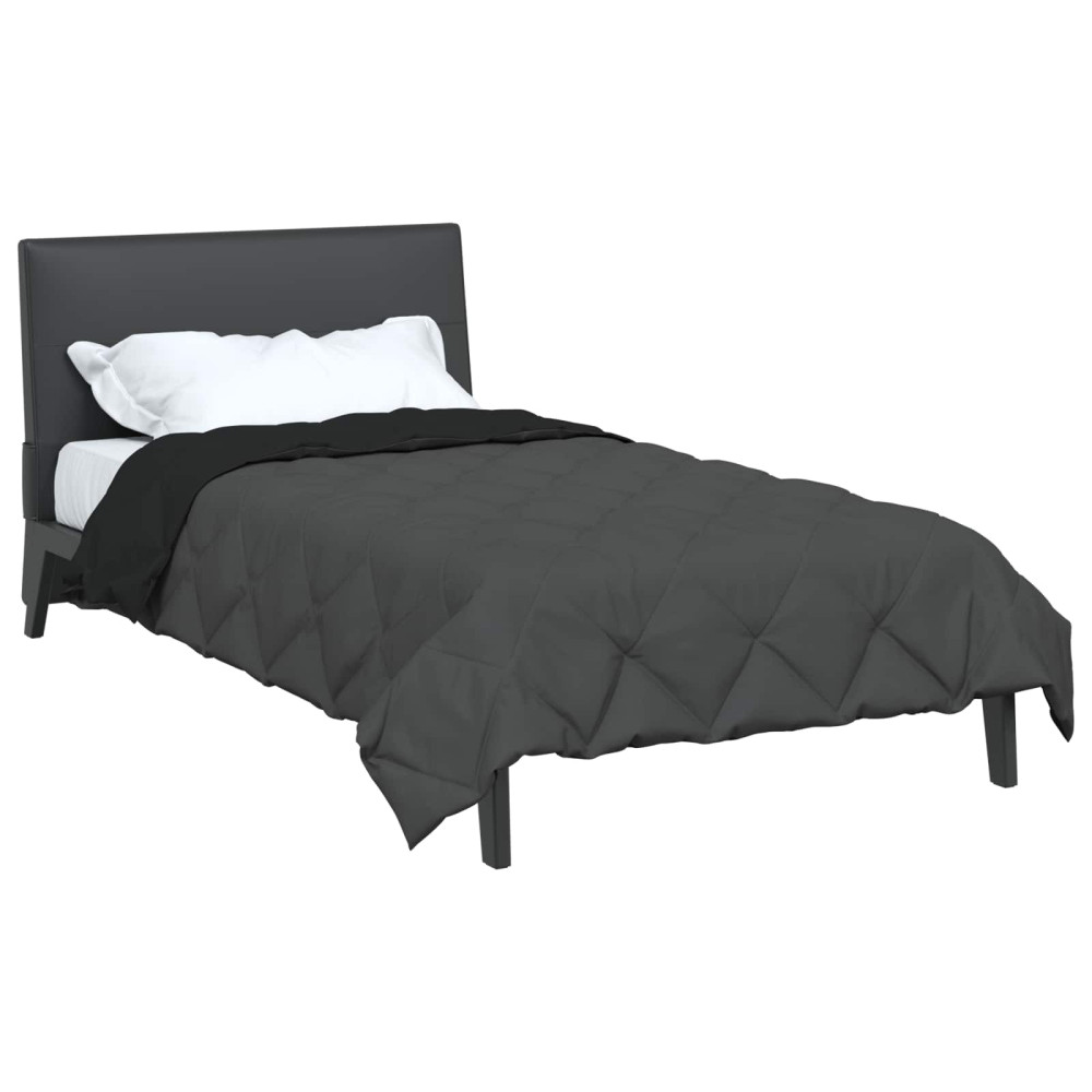 Produktbild för Sommar Duvet Svart och Anthracit 200 x 135 cm Mikrofiber