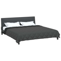 Produktbild för Sommar Duvet Svart och Anthracit 220 x 240 cm Mikrofiber