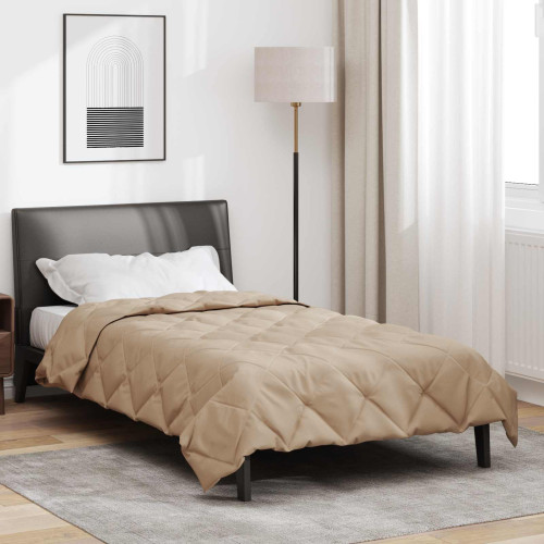vidaXL Full Års-Duvet Taupe 135 x 200 cm Mikrofiber