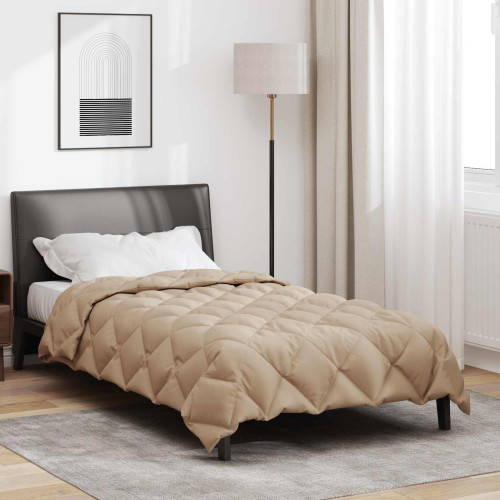 vidaXL Vinter Täcke Taupe 135 x 200 cm Mikrofiber