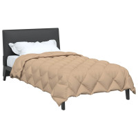 Produktbild för Vinter Täcke Taupe 135 x 200 cm Mikrofiber