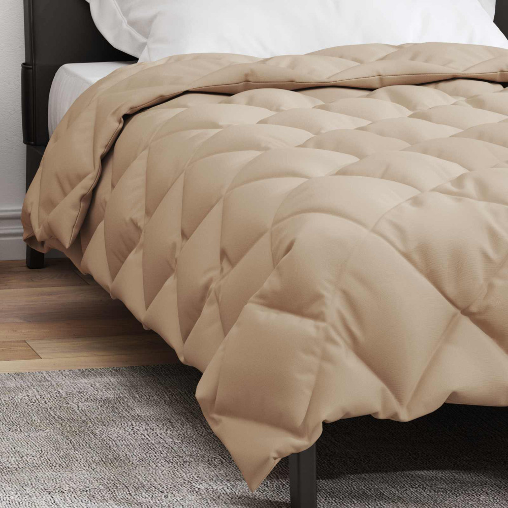 Produktbild för Vinter Täcke Taupe 135 x 200 cm Mikrofiber