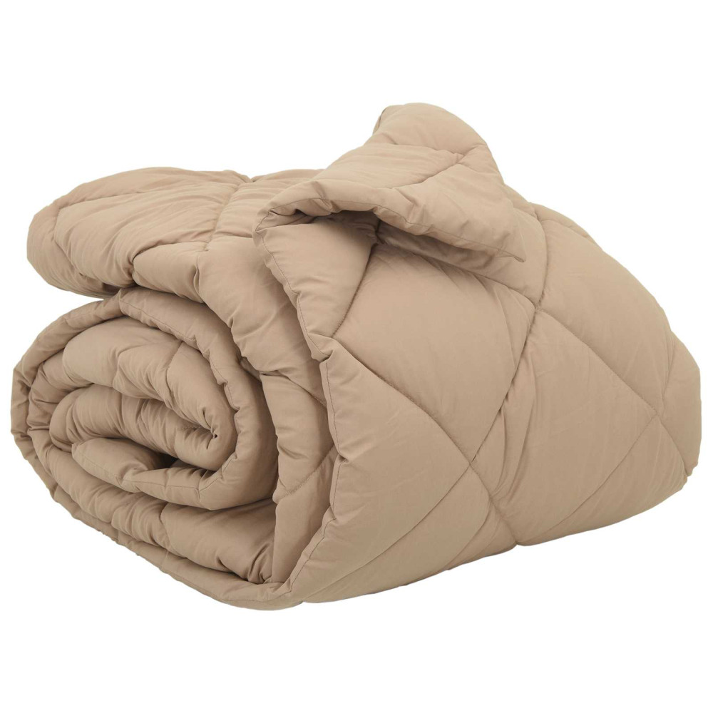 Produktbild för Vinter Täcke Taupe 220 x 260 cm Mikrofiber