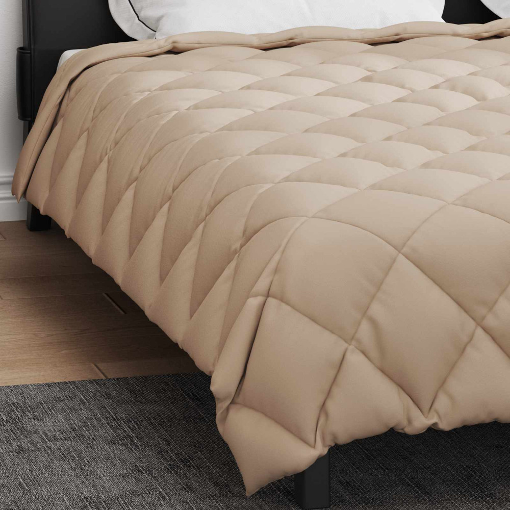 Produktbild för Vinter Täcke Taupe 220 x 260 cm Mikrofiber