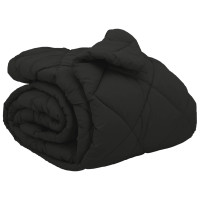 Produktbild för Vinter Täcke Svart 200 x 220 cm Mikrofiber