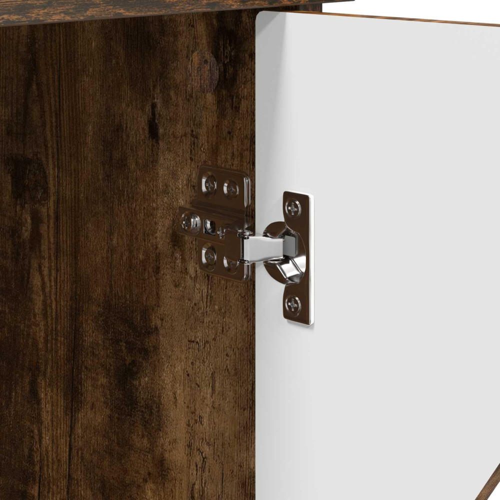 Produktbild för Katt hus Rökt ek 53 x 52 x 62 cm Konstruerat trä