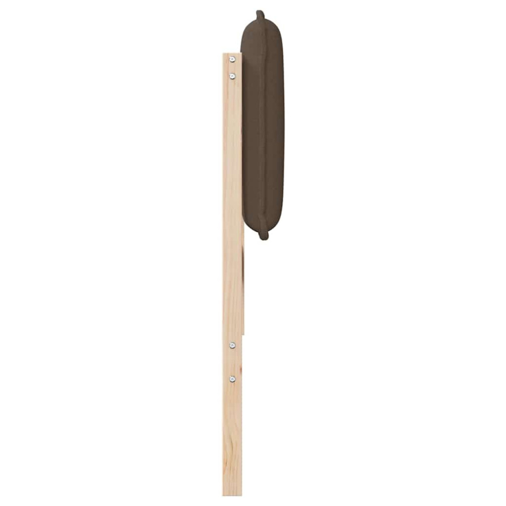 Produktbild för Klädd sänggavel Naturlig och Ljus Grå 135 cm Massiv furu
