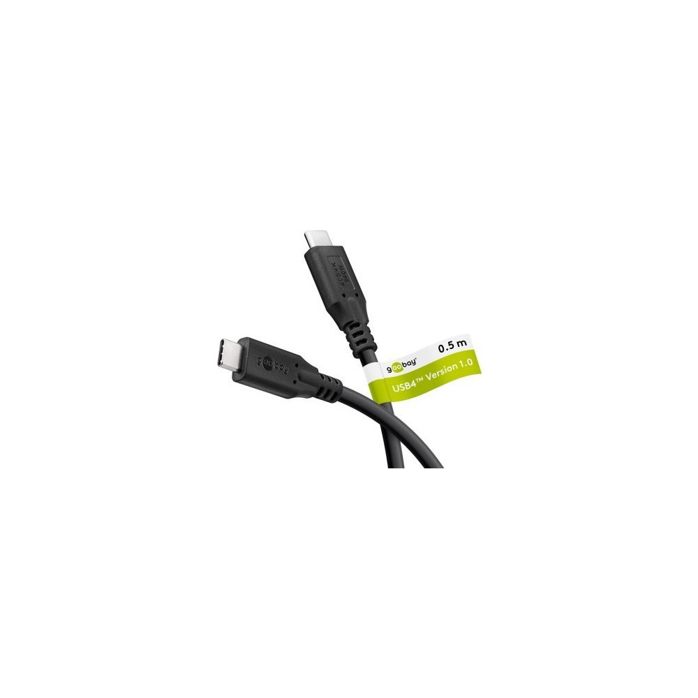 Produktbild för goobay - USB typ C-kabel - 24 pin USB-C till 24 pin USB-C - 50 cm